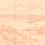 Sepia sketch with grid