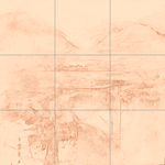 Sepia sketch with grid