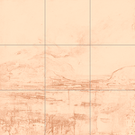 Sepia sketch with grid