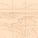 Sepia sketch with grid