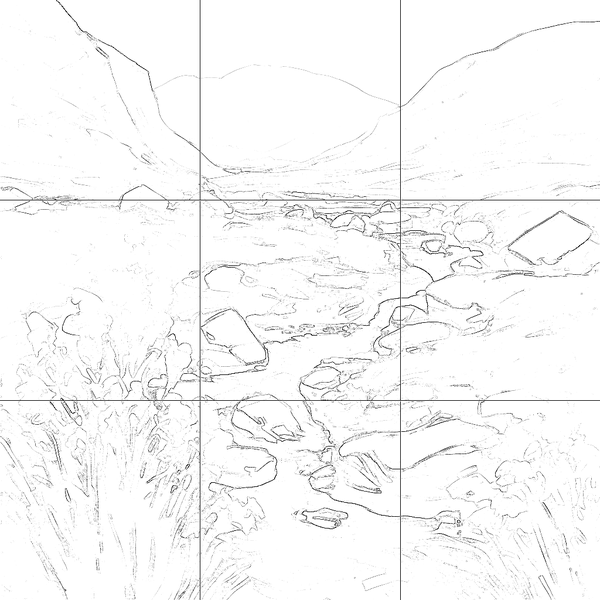 Sketch with grid