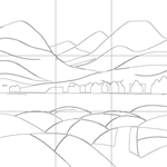 Line drawing with grid