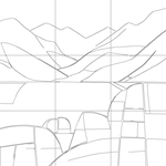 Line drawing with grid