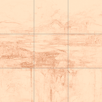 Sepia sketch with grid