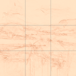 Sepia sketch with grid