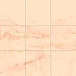 Sepia sketch with grid