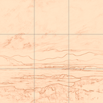 Sepia sketch with grid