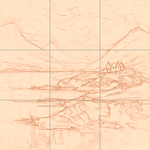 Sepia sketch with grid