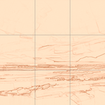 Sepia sketch with grid