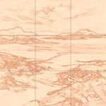 Sepia sketch with grid