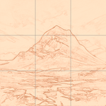 Sepia sketch with grid