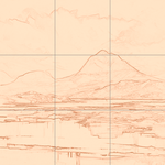 Sepia sketch with grid