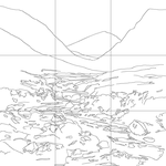 Line drawing with grid