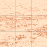 Sepia sketch with grid