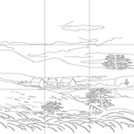 Line drawing with grid