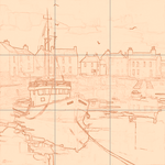 Sepia sketch with grid