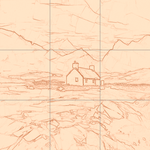 Sepia sketch with grid