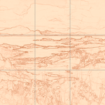 Sepia sketch with grid