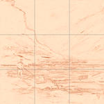 Sepia sketch with grid