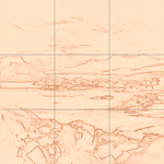 Sepia sketch with grid