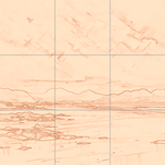 Sepia sketch with grid