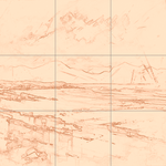 Sepia sketch with grid