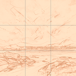 Sepia sketch with grid