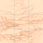 Sepia sketch with grid