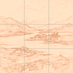 Sepia sketch with grid