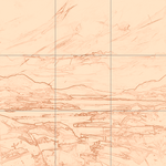 Sepia sketch with grid