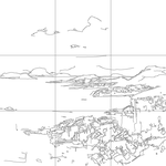 Line drawing with grid