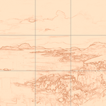 Sepia sketch with grid