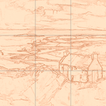 Sepia sketch with grid