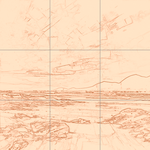 Sepia sketch with grid