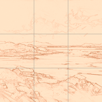 Sepia sketch with grid