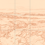 Sepia sketch with grid