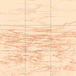 Sepia sketch with grid