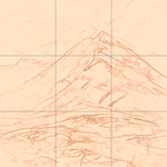 Sepia sketch with grid