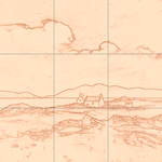 Sepia sketch with grid