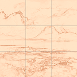 Sepia sketch with grid