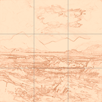 Sepia sketch with grid