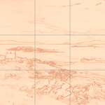 Sepia sketch with grid