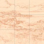 Sepia sketch with grid