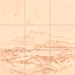 Sepia sketch with grid