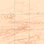 Sepia sketch with grid