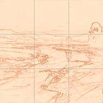 Sepia sketch with grid