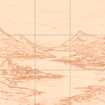 Sepia sketch with grid