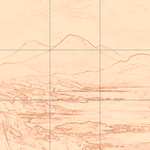 Sepia sketch with grid