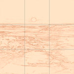 Sepia sketch with grid