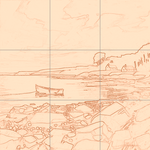 Sepia sketch with grid